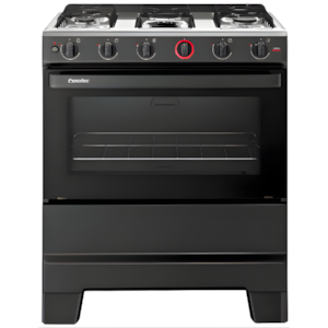 Fogao Esmaltec com Mesa de Inox Ideal Super 5 Bocas com Acendimento Automatico F5IAP Pret