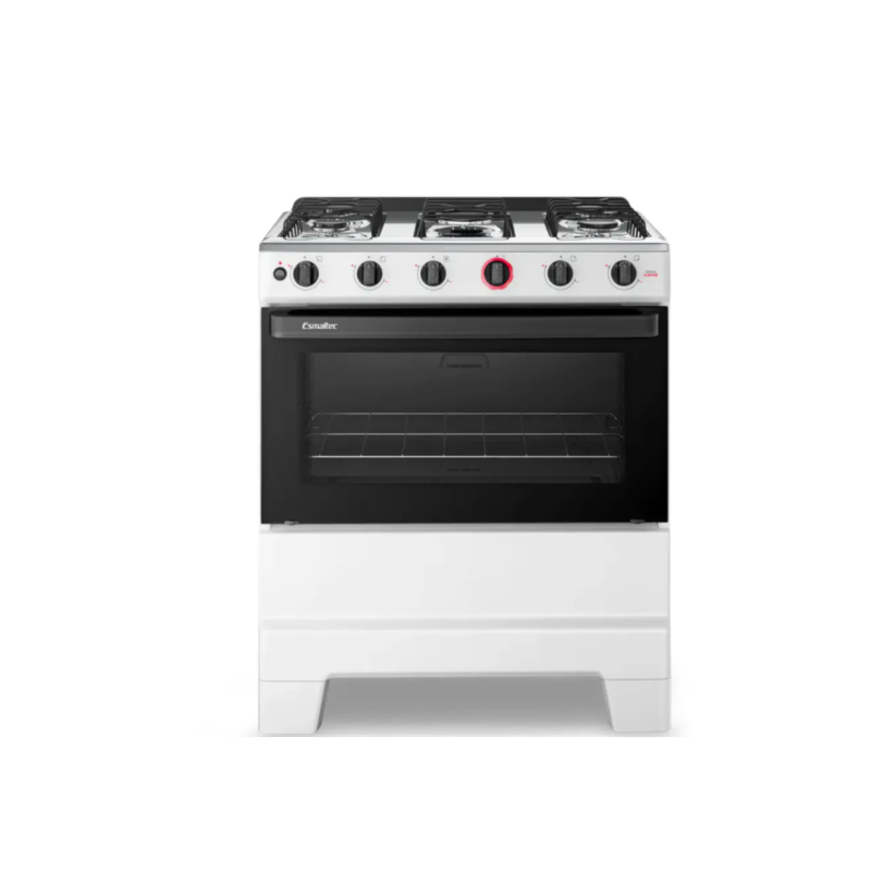 Fogao Esmaltec com Mesa de Inox Ideal Super 5 Bocas F5IAB Branco