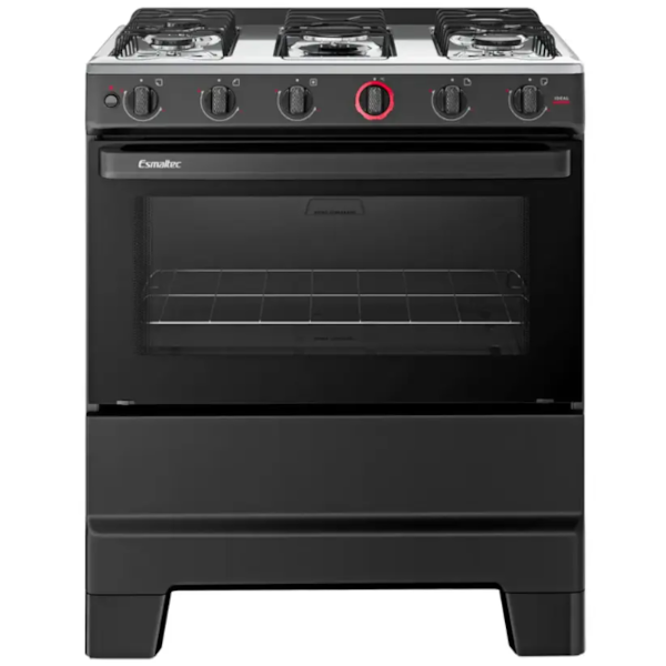 Fogao Esmaltec com Mesa de Inox Ideal Super 5 Bocas F5IAP Preto-cff3c3cb-2735-4f0f-94ab-b5f351a0b89b
