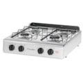 Fogão Esmaltec Mesa de Aço Inox Ideal Eco 4 Bocas F4MFB Branco-4d2495c4-8170-44b7-a6e4-82f82bb66f20