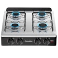 Fogão Esmaltec Mesa de Aço Inox Ideal Eco 4 Bocas F4MFP Preto-06368909-1173-4a9c-84fd-969ee66cc67f