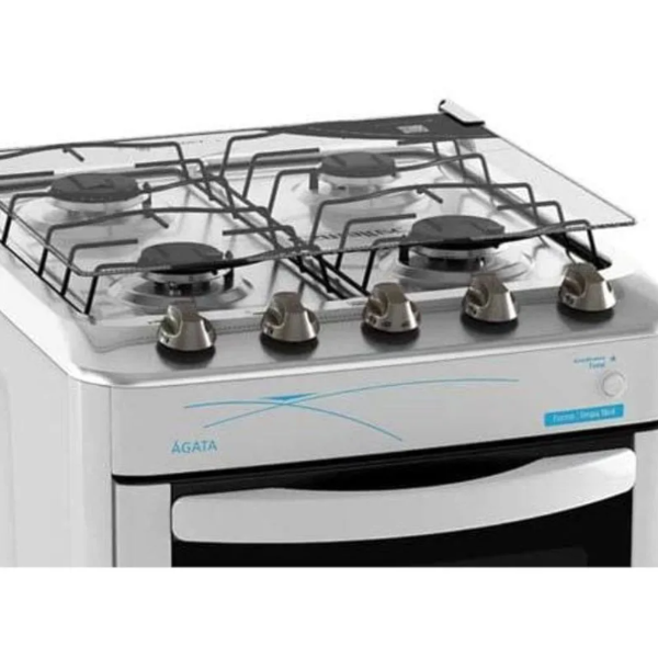 Fogao Esmaltec Mesa de Inox Agata 4 Bocas Branco-2244ad49-7957-45f1-89f8-ab94048f8c59