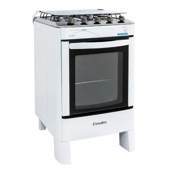 Fogao Esmaltec Mesa de Inox Agata 4 Bocas Branco-0e2543b4-d3b0-4bf8-8c18-11bafae444a5