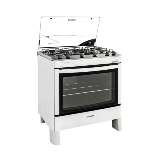 Fogao Esmaltec Mesa de Inox Agata 5 Bocas com Acendimento Automatico Branco-c04e6146-802c-4537-ad19-876d50b35963