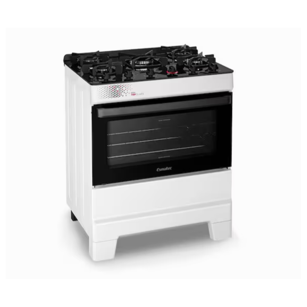Fogao Esmaltec Mesa De Vidro Ideal Top 5 Bocas Acendimento Automatico T5VAB Branco-c7959b00-ef87-48da-a5d3-39ddd32b0f50