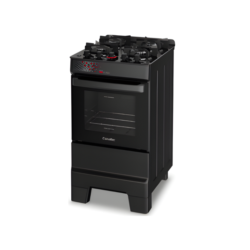 Fogao Esmaltec Mesa De Vidro Ideal Top Glass 4 Bocas Acendimento Automatico T4VAT Titanium