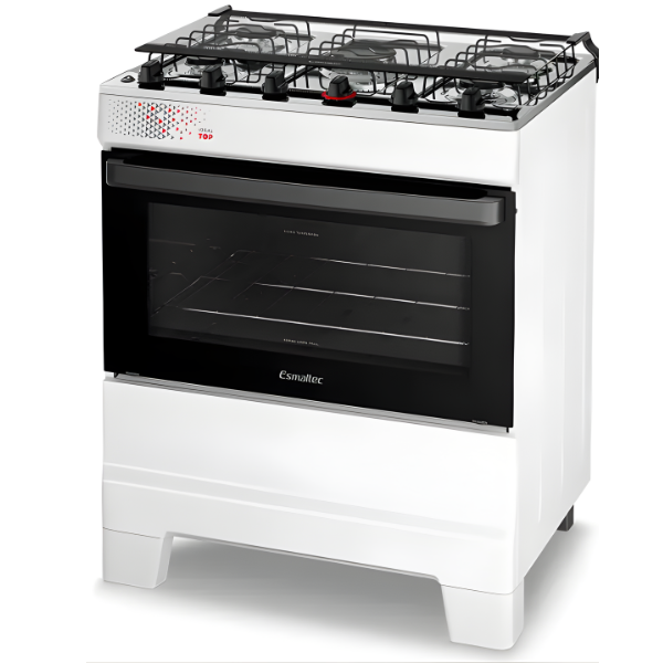 Fogao Esmaltec Mesa Inox Ideal Top 5 Bocas Acendimento Automatico T5IAB Branco-ed955f13-f38a-4698-ab01-27399576cbf5