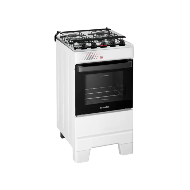 Fogao Esmaltec Mesa Inox Idel TOP 4 Bocas Acendimento Automatico T4IAB Branco