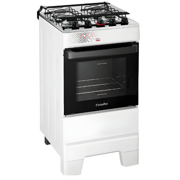 Fogao Esmaltec Mesa Inox Idel TOP 4 Bocas Acendimento Automatico T4IAB Branco-29426dc3-2dcb-4c2d-96f1-12165b3889c8