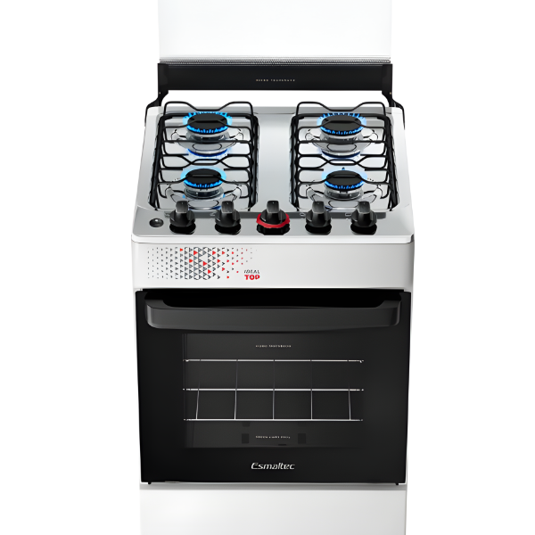 Fogao Esmaltec Mesa Inox Idel TOP 4 Bocas Acendimento Automatico T4IAB Branco-832a0ffb-07c2-42a6-8c1f-ed5f9310423e