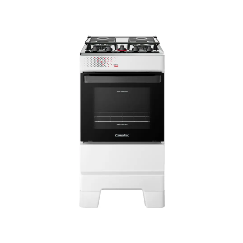 Fogao Esmaltec Mesa Inox Idel TOP 4 Bocas Acendimento Automatico T4IAB Branco