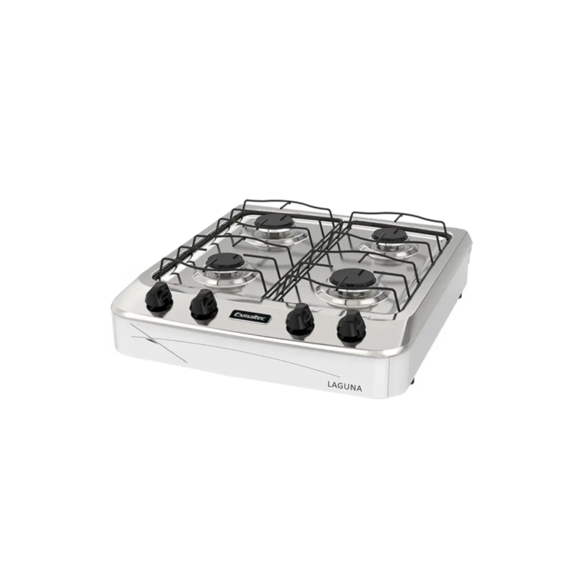 Fogao Esmaltec Portatil Laguna Mesa em Aco Inox 4 Bocas Branco