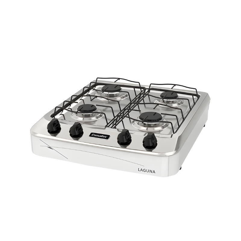 Fogao Esmaltec Portatil Laguna Mesa em Aco Inox 4 Bocas Branco-512cae54-9a36-4967-ad81-1440152a7d37