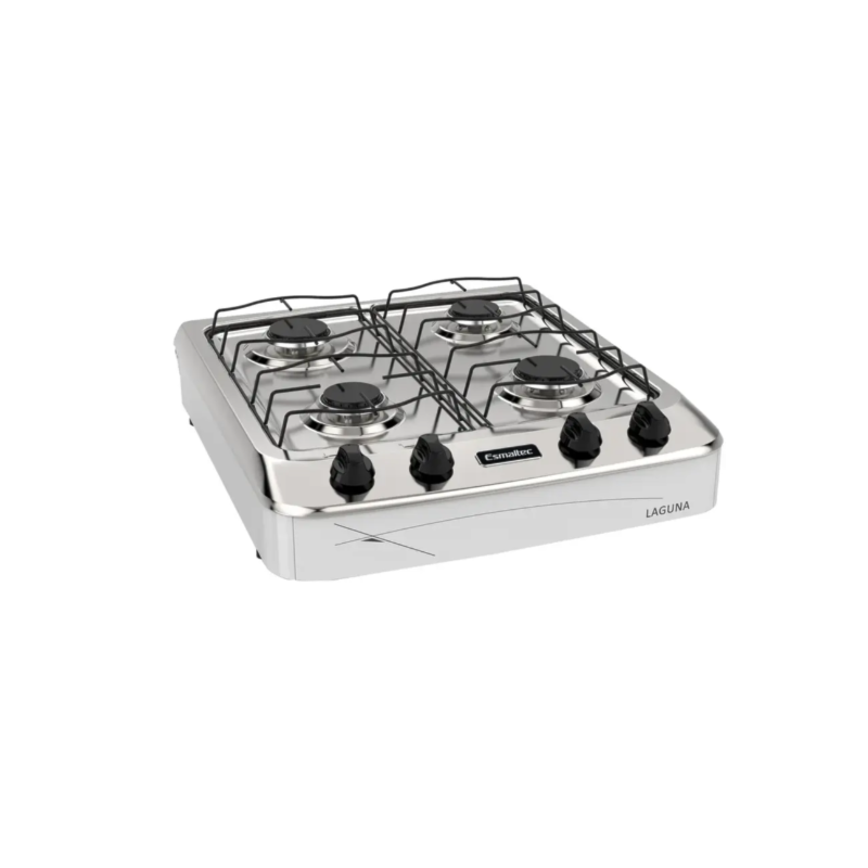 Fogao Esmaltec Portatil Laguna Mesa em Aco Inox 4 Bocas Branco
