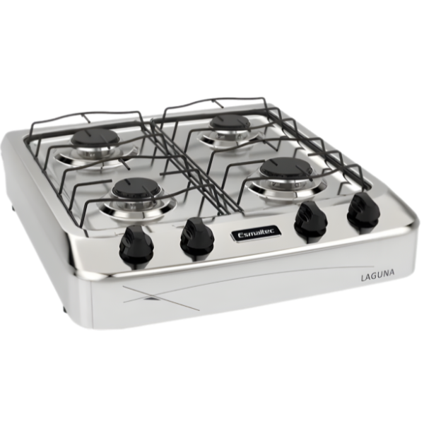 Fogao Esmaltec Portatil Laguna Mesa em Aco Inox 4 Bocas Branco-86369741-5697-4321-a289-15f87c82adef