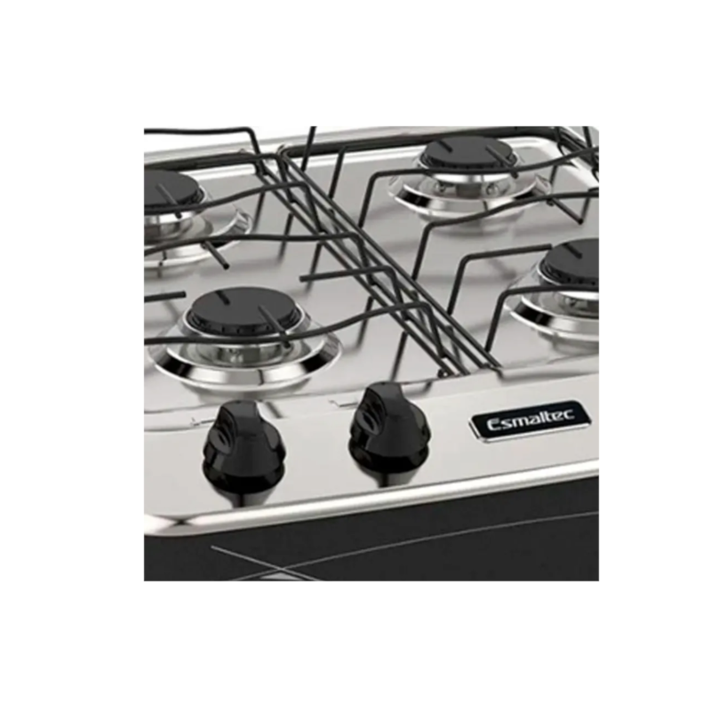 Fogao Esmaltec Portatil Laguna Mesa em Aco Inox 4 Bocas Preto
