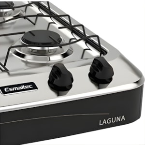 Fogao Esmaltec Portatil Laguna Mesa em Aco Inox 4 Bocas Preto