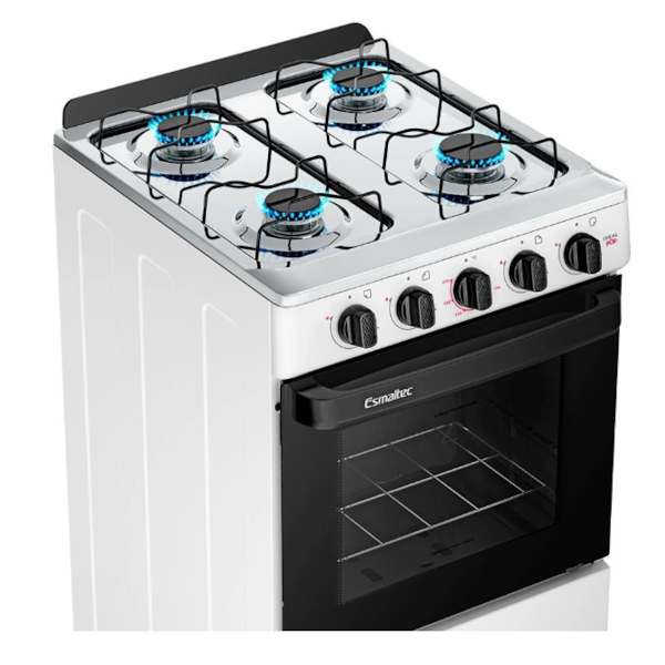 Fogao Esmatec com Mesa de Inox Ideal Pop 4 Bocas F4ISB Branco-914f4a08-26dc-4344-b234-8a3b5cdd8226