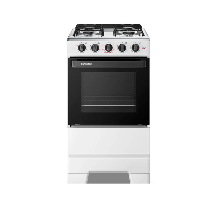 Fogao Esmatec com Mesa de Inox Ideal Pop 4 Bocas F4ISB Branco
