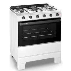 Fogao Esmatec com Mesa de Inox Ideal Pop 5 Bocas F5ISB Branco