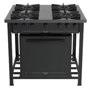 Fogão Industrial Dako 4 Bocas com Forno Dupla Chama