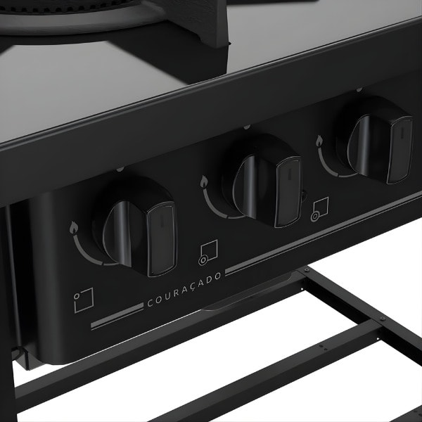 Fogão Industrial Dako 4 Bocas Couraçado Preto-7ea429d4-a81c-4dee-a89a-cc79631b91f7