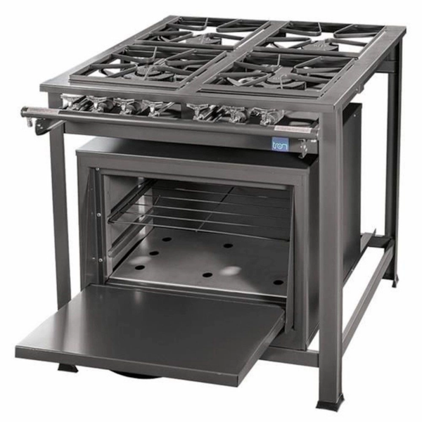 Fogao Industrial Eco N.E Tron 2 Queimado Simples e 2 Queimador Duplo 30X30 com Forno de Baixa Pressao Grafite-bfae860f-3616-4cca-90c4-ab8481a4e441