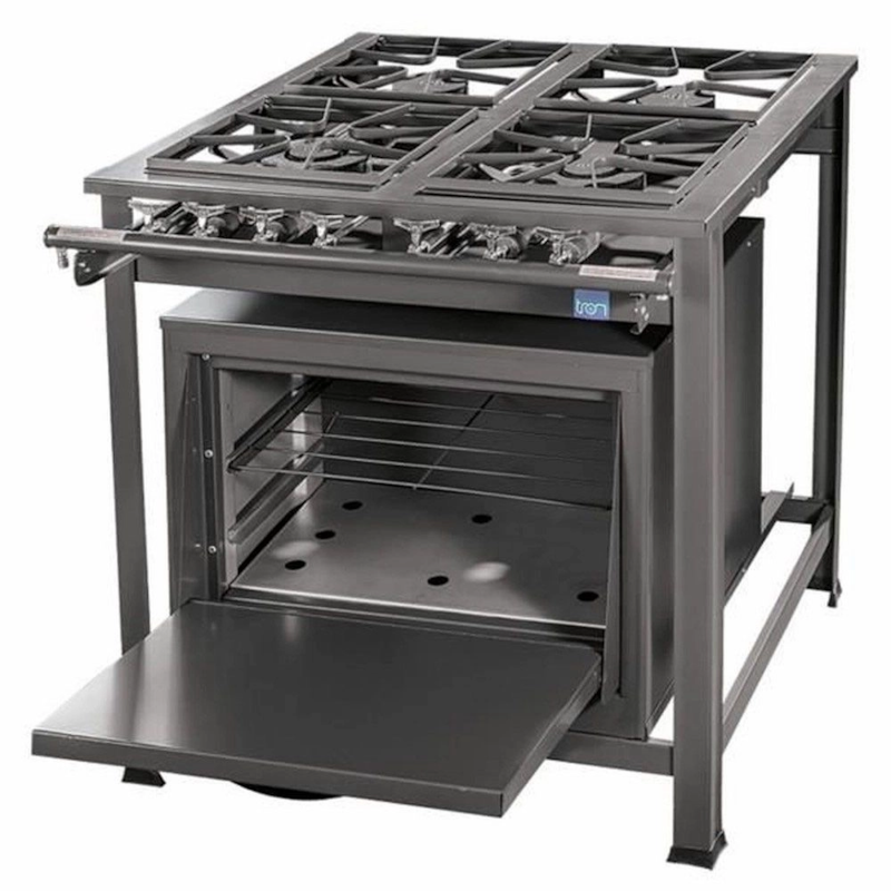 Fogao Industrial Eco N.E Tron 2 Queimado Simples e 2 Queimador Duplo 30X30 com Forno de Baixa Pressao Grafite-b65eb4c1-d6dc-4737-9c13-9b1b34b8bdcf