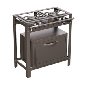 Fogao Industrial Tron N.E 1 Queimador Simples 1 Queimador Duplo 30X30 com Forno Grafite