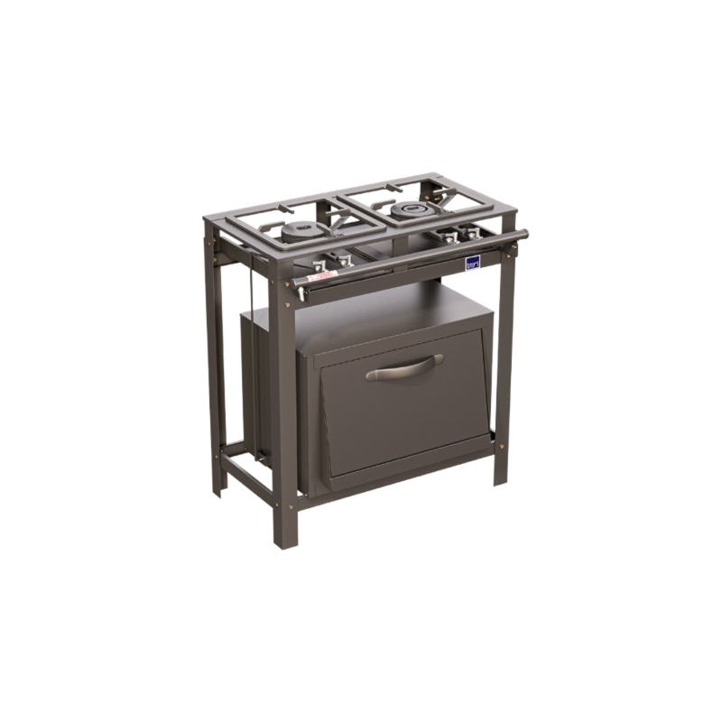 Fogao Industrial Tron N.E 2 Bocas 30X30 Forno Grafite