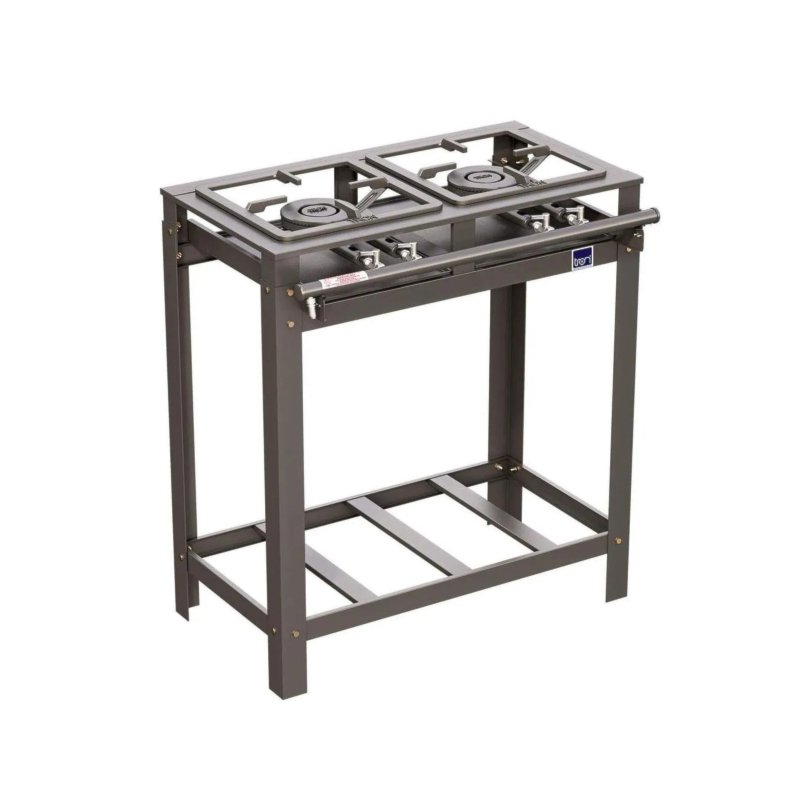 Fogão Industrial Tron N.E 2 Bocas 30X30 Porta Panela Alta Presão Grafite