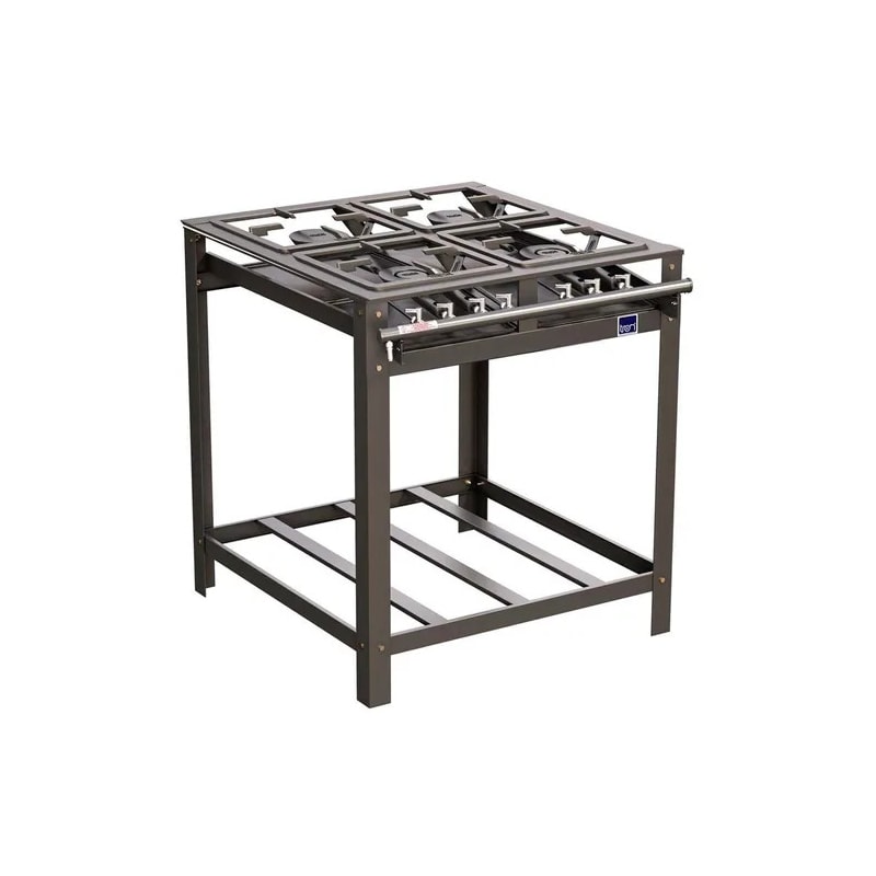 Fogao Industrial Tron N.E 2 Queimador Simples e 2 Queimador Duplo 30X30 com Porta Panela Grafite