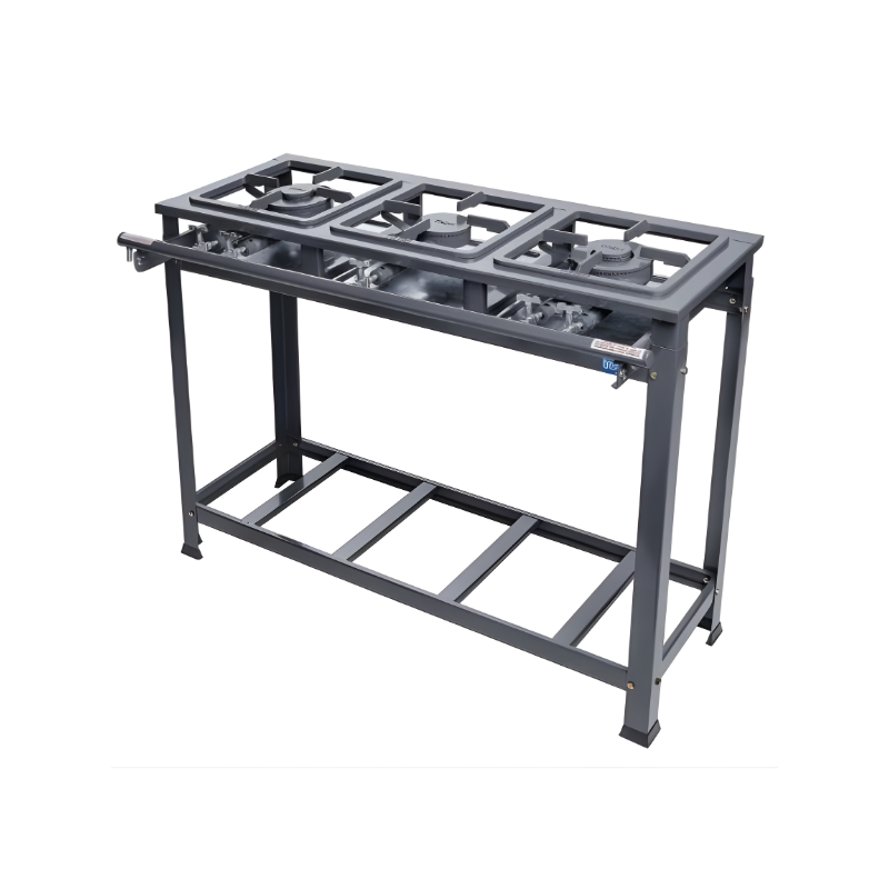 Fogao Industrial Tron N.E 3 Bocas 30X30 Porta Panela Grafite