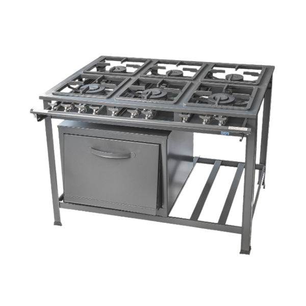 Fogão Industrial Tron N.E 3 Queimador Simples e 3 Queimador Duplo 30x30 com Forno Grafite -d1b045e0-d930-463f-a6d5-fa56a77fc9fb