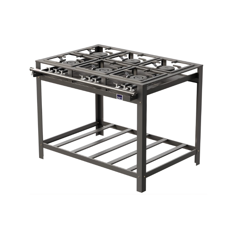 Fogao Industrial Tron N.E 3 Queimador Simples e 3 Queimador Duplo 30X30 com Porta Panela Grafite-c7af9faf-2760-4958-9a7c-739465f34b2d