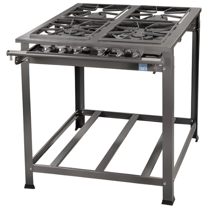 Fogão Industrial Tron N.E 4 Bocas 30X30 Porta Panela Alta Presão Grafite-62a99e73-8bc6-4cc0-8612-065ae1817b08