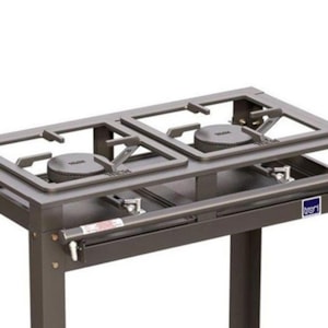 Fogão Industrial Tron N.E com 1 Queimador Simples e 1 Queimador Duplo 30x30 com Porta Panela Grafite