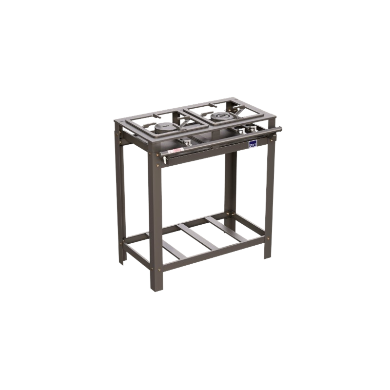 Fogão Industrial Tron N.E com 1 Queimador Simples e 1 Queimador Duplo 30x30 com Porta Panela Grafite