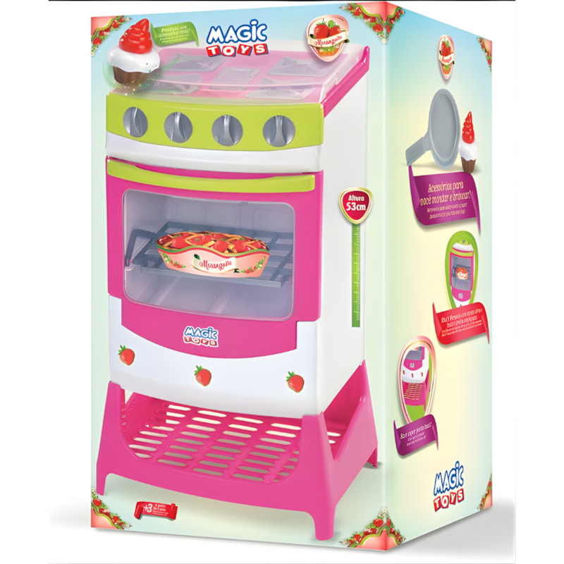Fogao Infantil Magic Toys Moranguita Rosa-5abe97d1-9e5f-4b41-89b1-e01d59038047