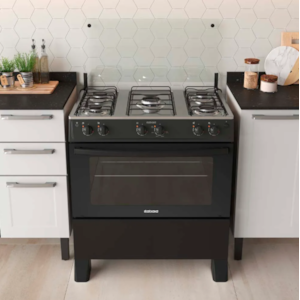 Fogao Itatiaia com Mesa de Inox Star New 5 Bocas Preto