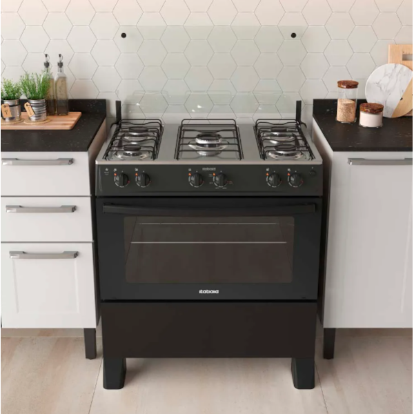 Fogao Itatiaia com Mesa de Inox Star New 5 Bocas Preto-d0f8fb69-1eaa-45bf-acad-0f68abd71864