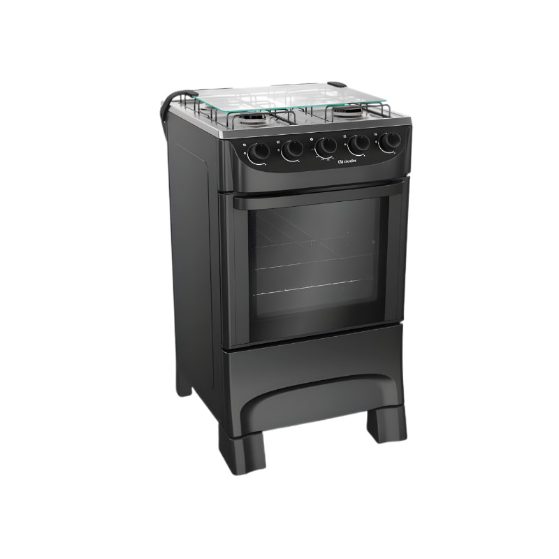 Fogao Mueller com Mesa de Inox 4 Bocas com Acendimento Manual MFI4BA Preto Fosco-92cda2c9-396c-41f0-b2eb-b622ab2ce532