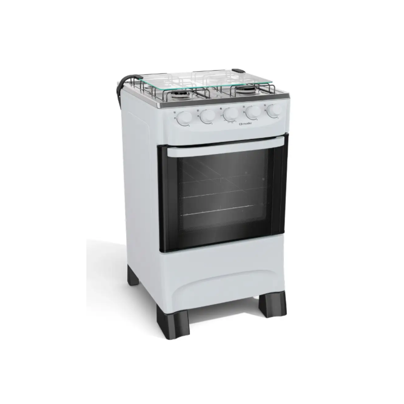 Fogao Mueller com Mesa de Inox 4 Bocas MFI4BA Branco