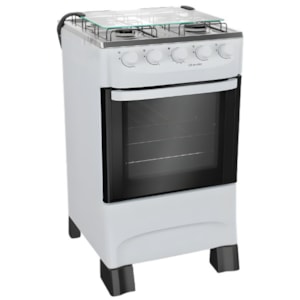 Fogao Mueller com Mesa de Inox 4 Bocas MFI4BA Branco