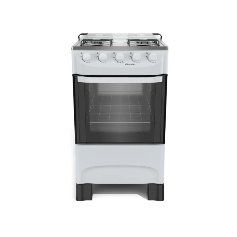 Fogao Mueller com Mesa de Inox 4 Bocas MFI4BA Branco
