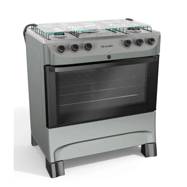 Fogao Mueller com Mesa de Inox 5 Bocas com Acendimento Automatico MFI5BB Titanio-ed429b00-a2d6-4ba9-8fb5-f581dc4353fb