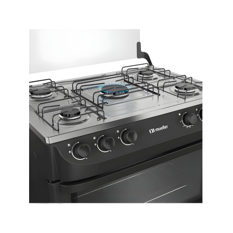 Fogao Mueller com Mesa de Inox 5 Bocas com Acendimento Manual MFI5BA Preto Fosco-6ab25769-5aad-4b8e-bfeb-4a24aaed162c