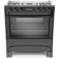 Fogao Mueller com Mesa de Inox 5 Bocas com Acendimento Manual MFI5BA Preto Fosco-109e2cfd-5a6a-45f6-80a9-fd97801135d8