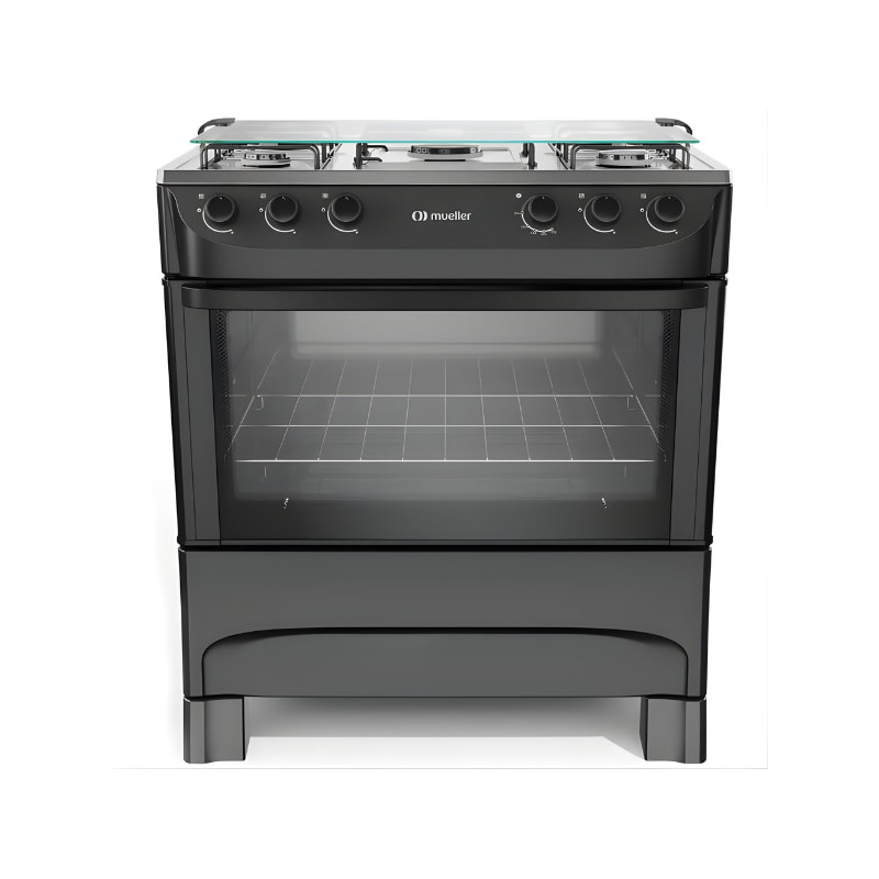 Fogao Mueller com Mesa de Inox 5 Bocas com Acendimento Manual MFI5BA Preto Fosco-58907de2-9bf2-4233-a638-53a7ef0d14d5