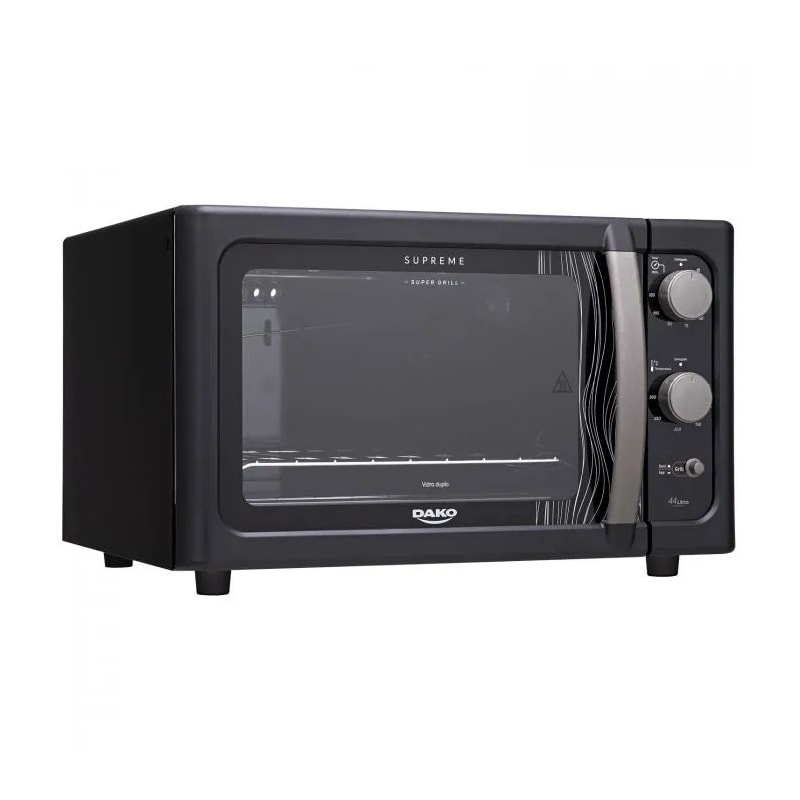 Forno de Bancada Elétrico Dako Supreme 44L Com Grill Dourador 127V Preto